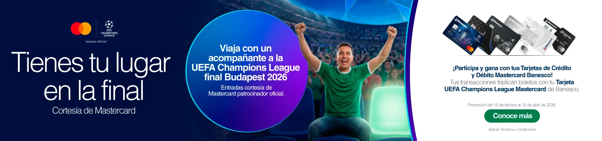Tienes un lugar en la UEFA Champions League